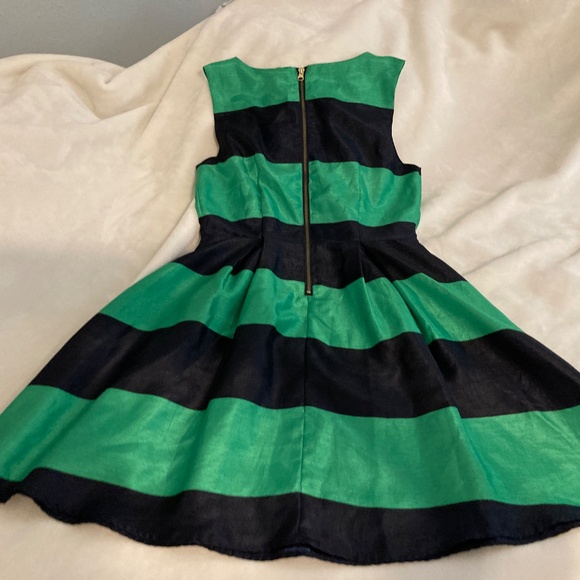 Charming Charlies - Striped Navy / Green sleeveless dress - size M (6) - Picture 3 of 7